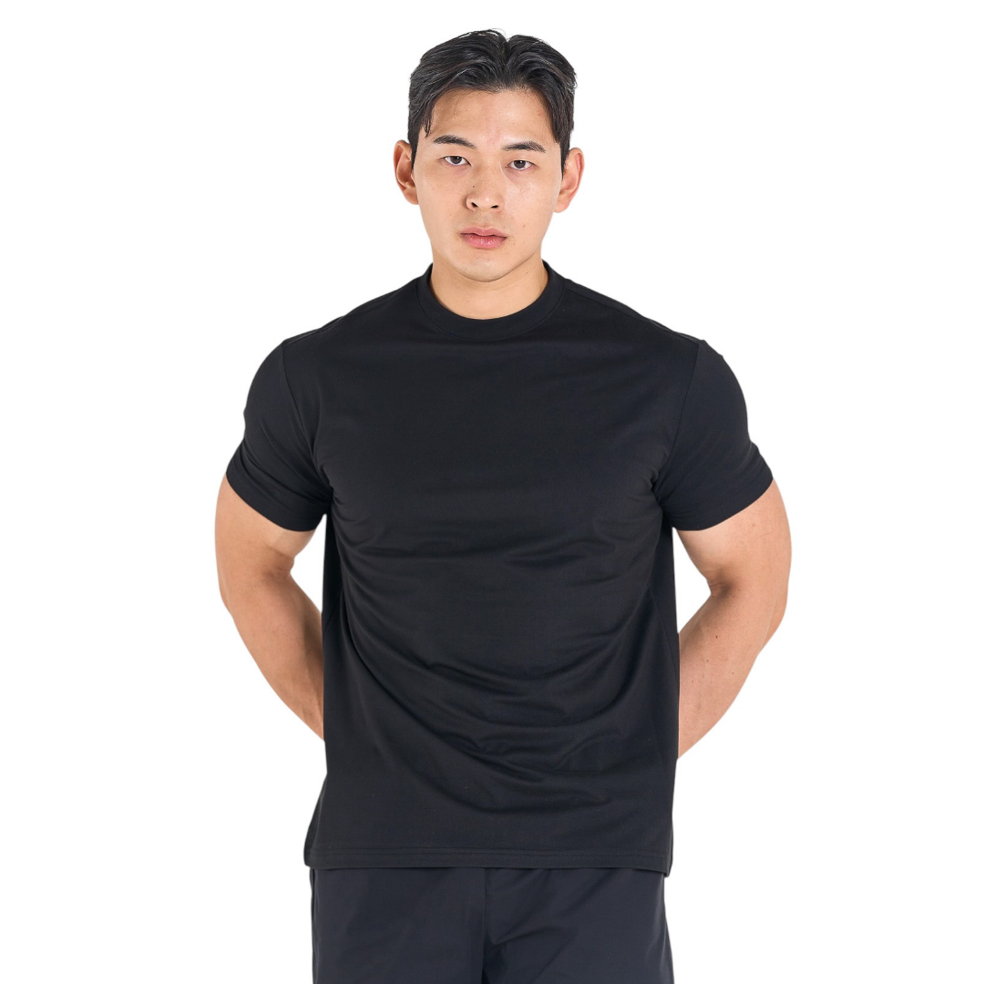 브이엔에프 [2PACK] 흡한속건 모카원단 기능성머슬핏반팔 - 상품 이미지
