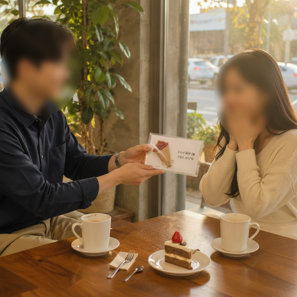 시네신스 프리저브드 축하카드 드라이플라워 꽃 캘리그라피 기념일편지 이미지 7