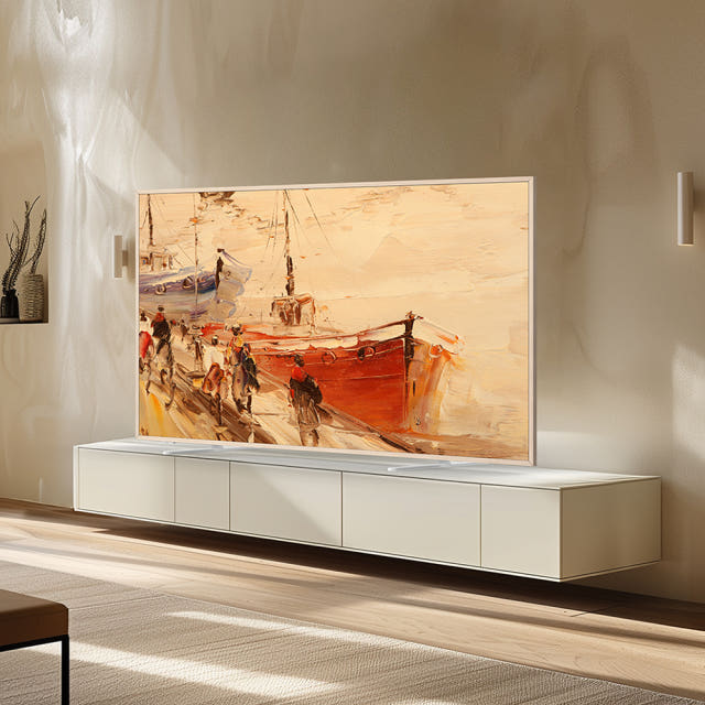 TCL 4K QLED 프레임 TV A300W, 스탠드형 X 75인치 제품 이미지