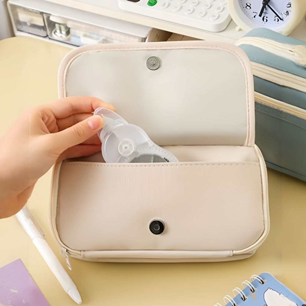 큰필통 pvc필통 대형파우치 대용량 필기구 다기능 볼펜 이미지 8