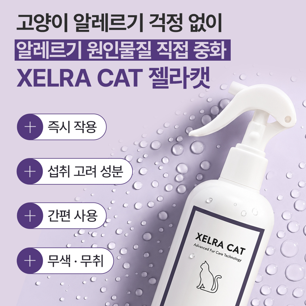 젤라캣 고양이 알레르기 스프레이 털·침구·소파 원인 관리 500ml - 상세 이미지 2