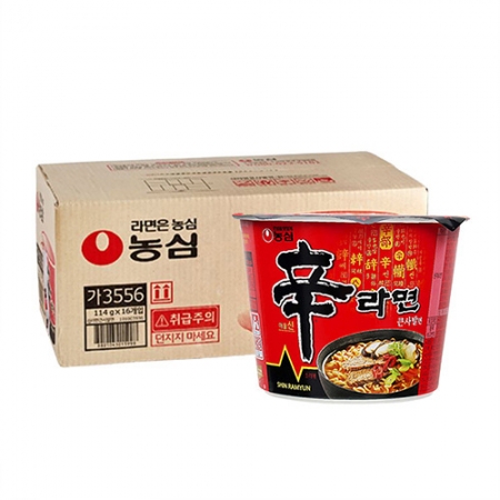 농심 신라면 큰사발 16개 박스 대용량 도매 큰컵 탕비실 사무실 16컵 16입 - 상품 이미지