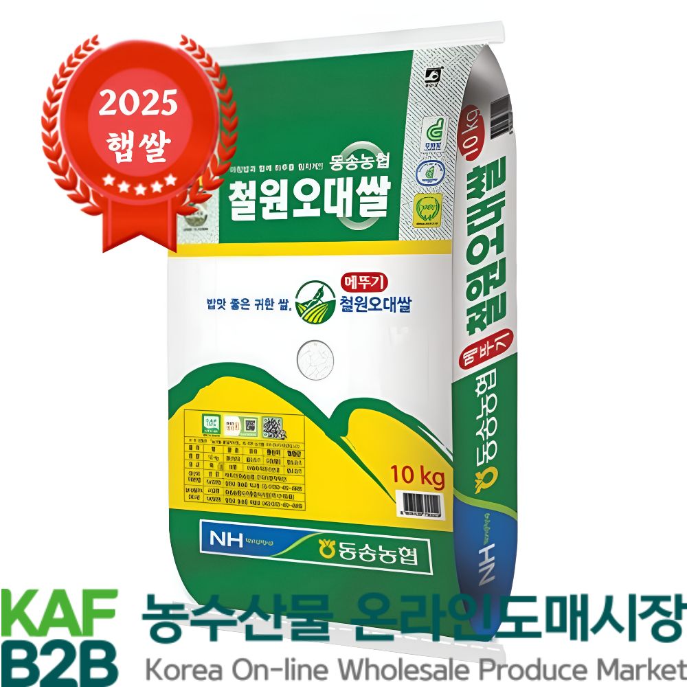 [25년산] 출고당일도정 동송농협 철원오대쌀 GAP 농협쌀 10kg, 1개 - 상품 이미지