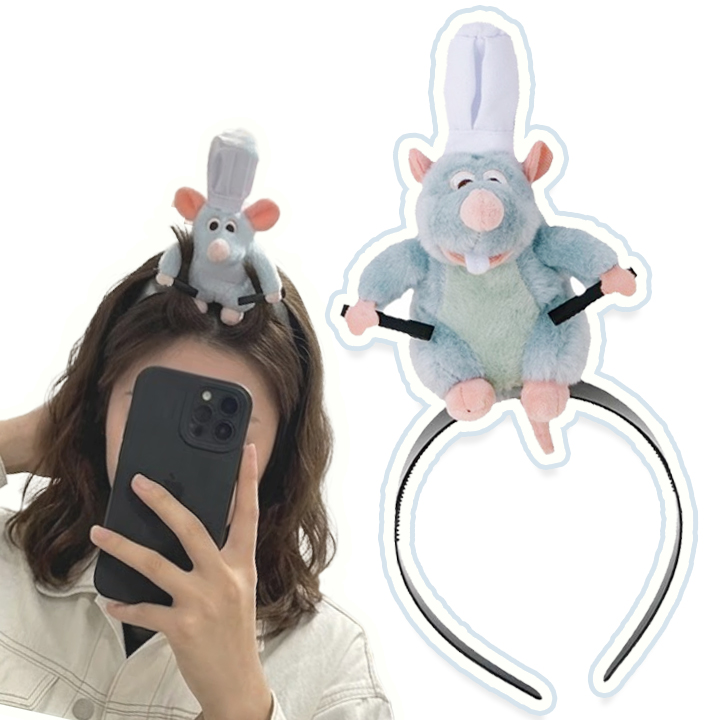 요리사 생쥐 인형 머리띠 헤어밴드 이벤트 파티용품 - 상품 이미지