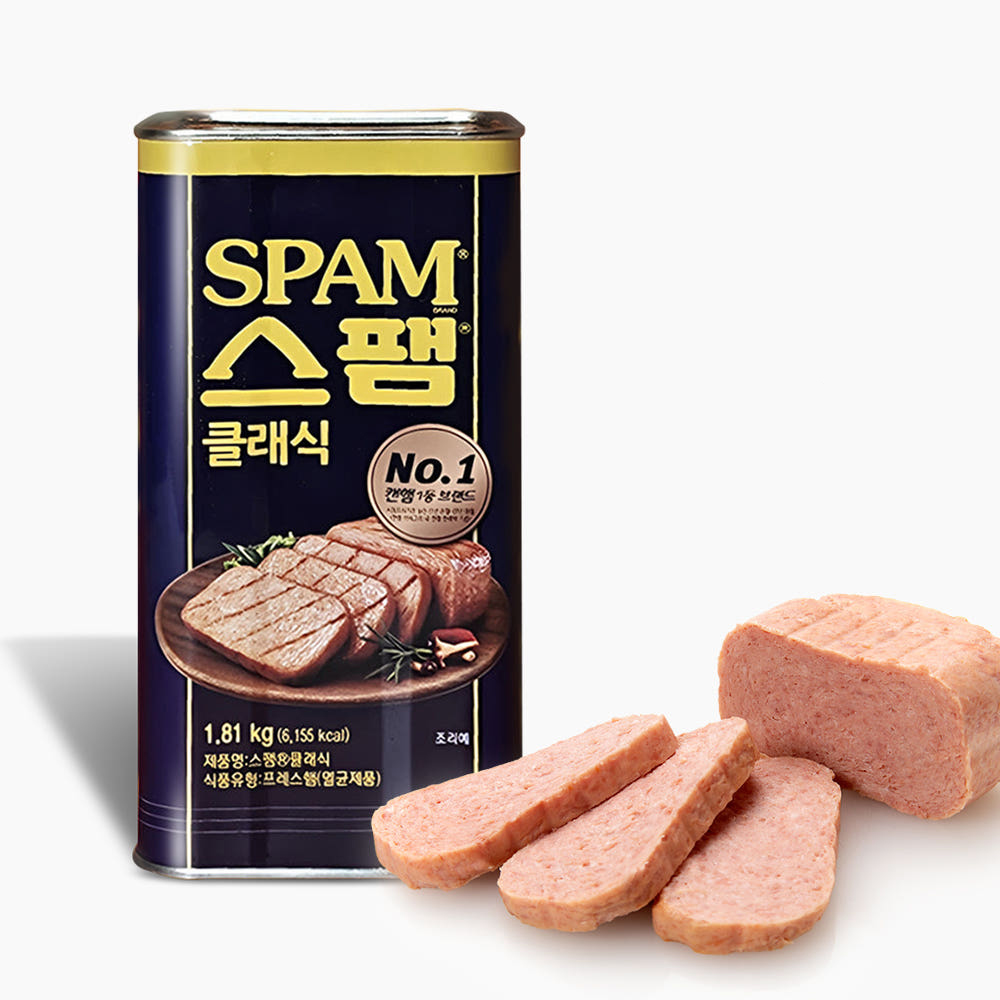 CJ 씨제이 백설 스팸 클래식 1.81kg 업소용 대용량 캔 햄 1.81kg - 상품 이미지