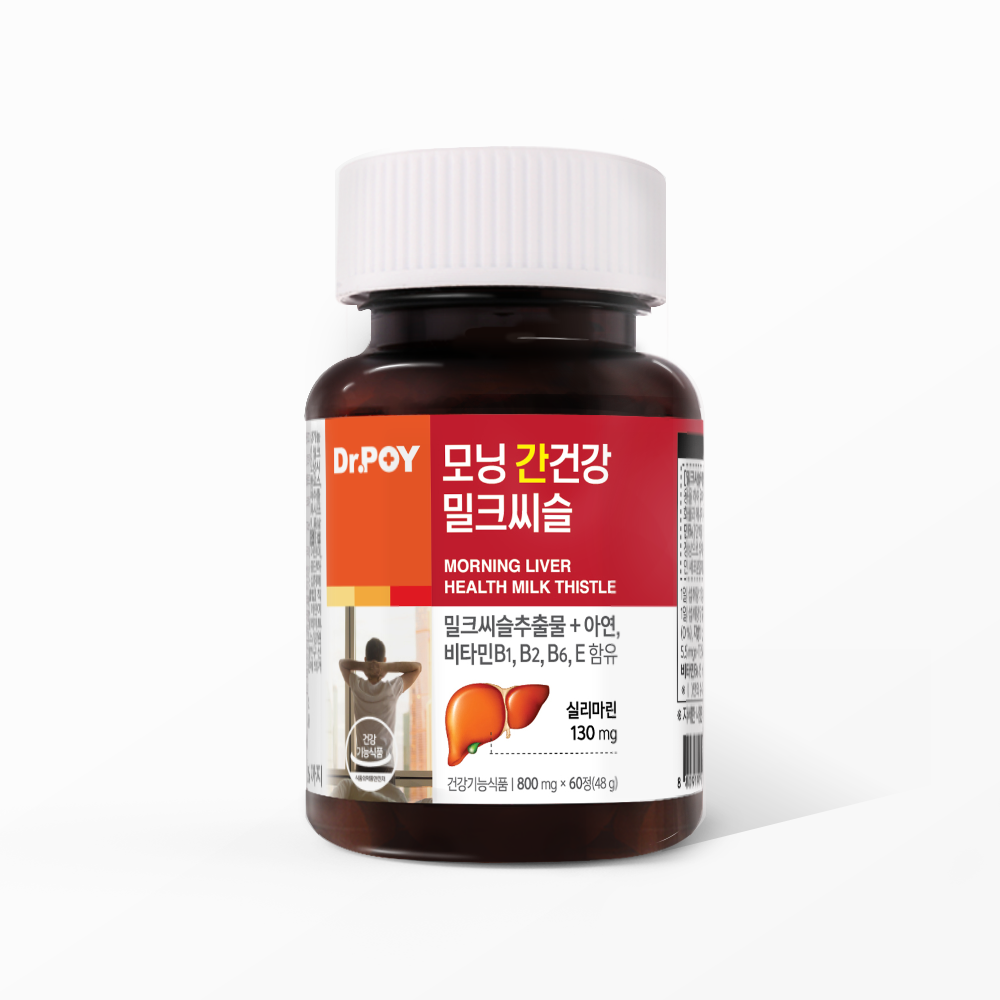 닥터포이 모닝 간 건강 밀크씨슬 실리마린 영양제 60정, 3개 이미지 2