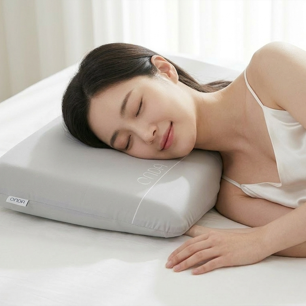 온다슬립 듀얼스킨 목이 편한 낮은 메모리폼 경추베개 - 상품 이미지