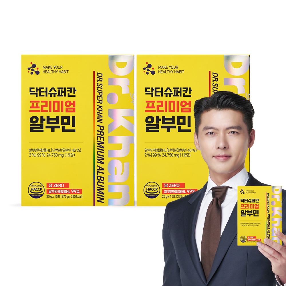 닥터슈퍼칸 프리미엄 알부민 마시는알부민 스틱 난백 15포, 2개 - 상품 이미지