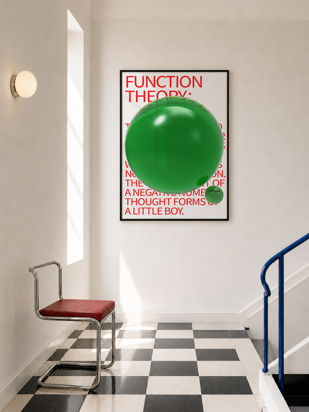 그린 컬러포인트 그래픽 오브제 거실 카페 모던 인테리어 대형 포스터 FUNCTION - 상세 이미지 3