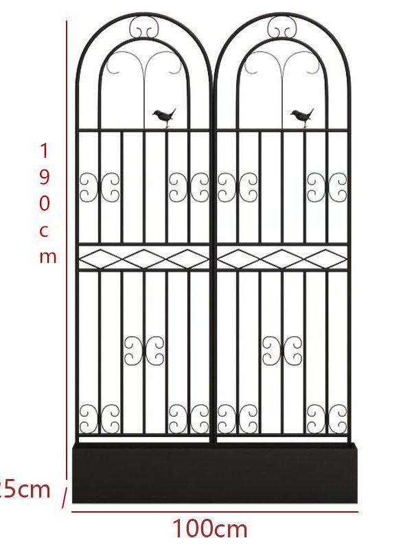 넝쿨 지지대 장미울타리 장미 철제 펜스 담장 가든 하얀색 50x25x180cm 화분높이 20cm - 상세 이미지 5