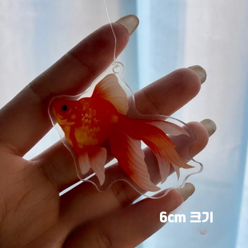 금붕어커텐 침실 창문 인테리어 휘날리는 물고기 쉬폰 문 커튼 침실 완제품 1세트 - 상세 이미지 5