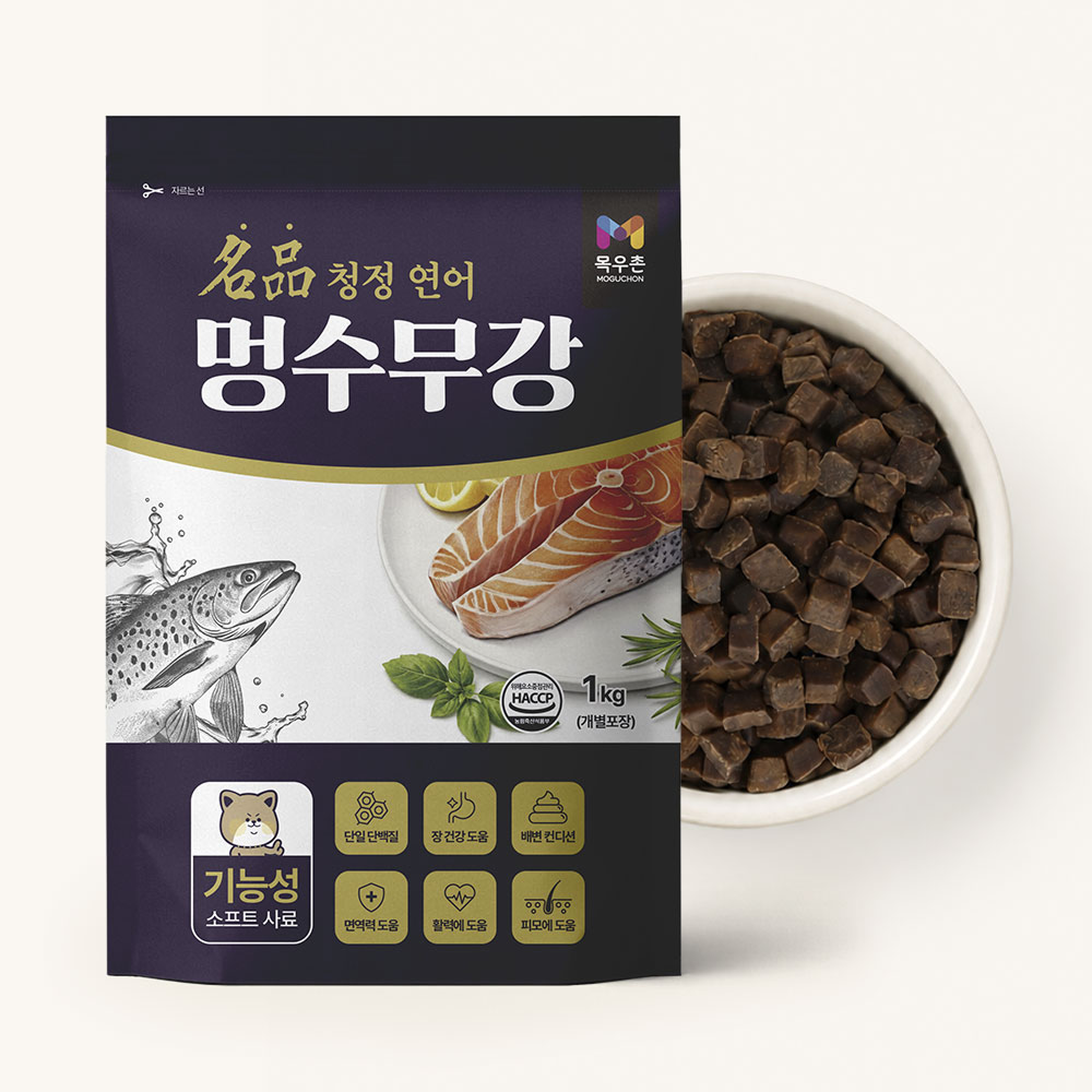 목우촌 멍수무강 강아지 소프트사료 연어, 1kg, 1개 - 상세 이미지 2