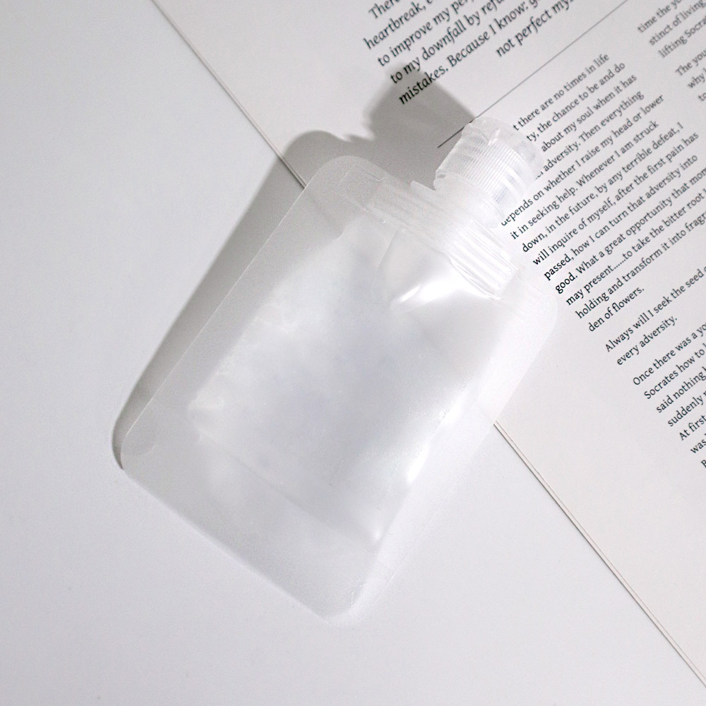 여행 공병 리필 파우치 튜브 용기 샴푸 소분 샘플 에센스 공병 반투명 50ml, 1개 - 상품 이미지