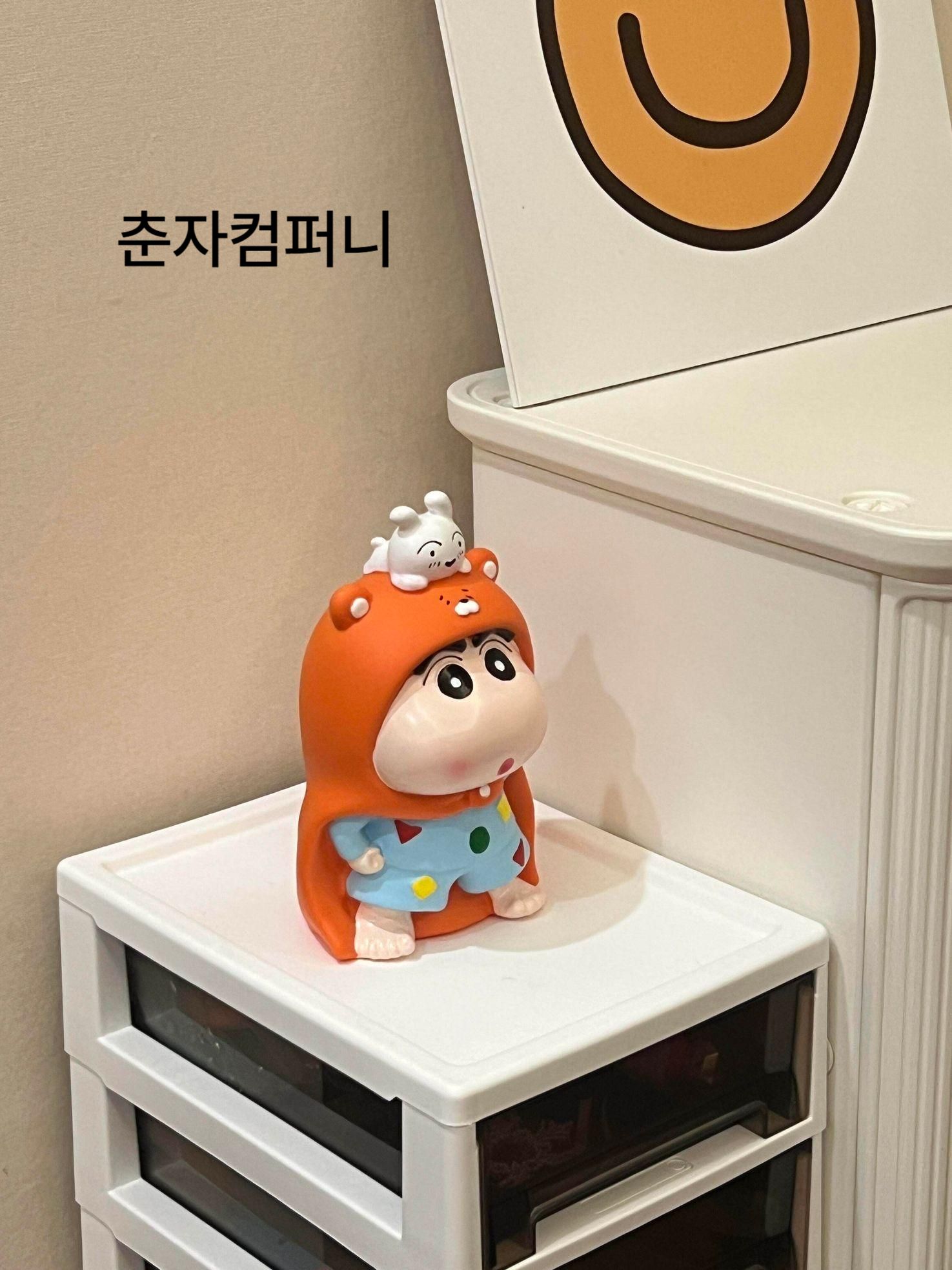짱구 피규어 캐릭터 인테리어 소품 거실 테이블 장식 저금통 굿즈 크레용 신짱 춘자컴퍼니 목욕 신노스케 12cm - 상세 이미지 4