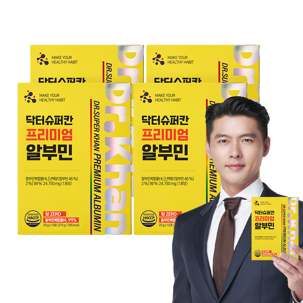 닥터슈퍼칸 프리미엄 알부민 마시는알부민 스틱 난백 15포, 4개 - 상품 이미지