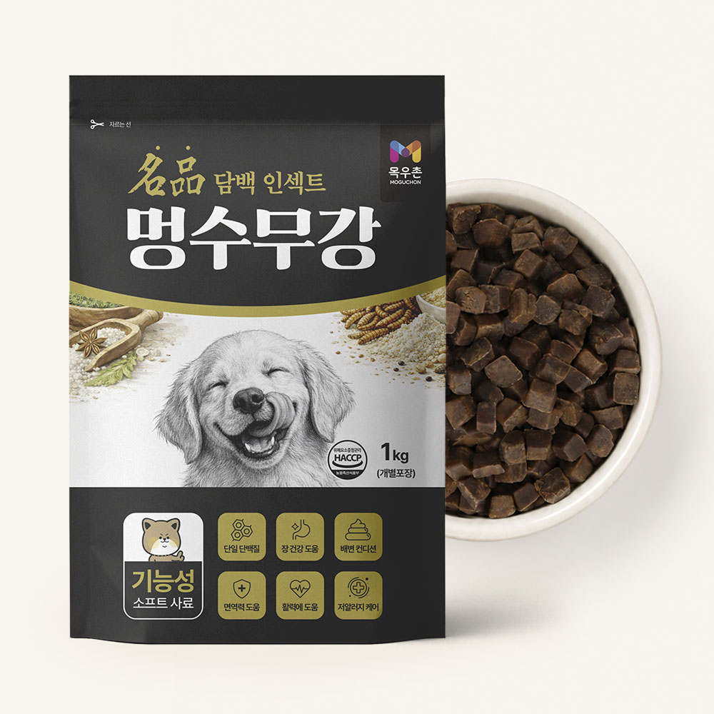 목우촌 멍수무강 강아지 소프트사료 인섹트, 1kg, 1개 - 상세 이미지 2