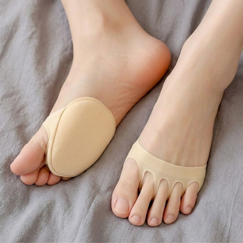 앞꿈치양말 쿠션슬링백덧신 반버선 반쪽양말 앞코 패드덧신 - 상품 이미지