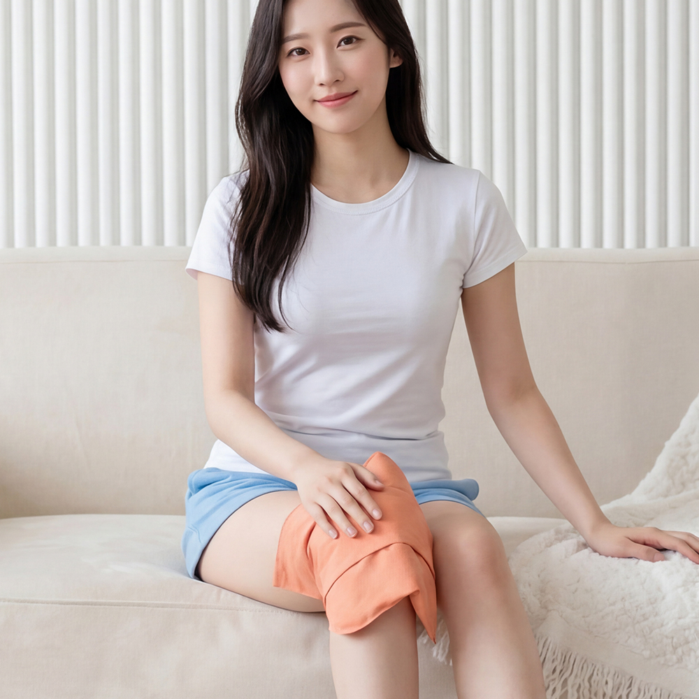 황토무릎찜질팩 냉온겸용 무릎전용 프리미엄찜질팩 냉동실 냉장고 전자렌지 사용가능 - 상세 이미지 3