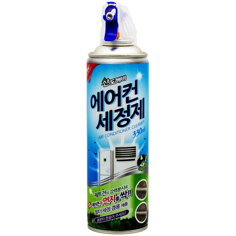 산도깨비 에어컨 세정제 330ml 청소 스프레이 곰팡이 냄새 제거 탈취 클리너 필터 - 상품 이미지