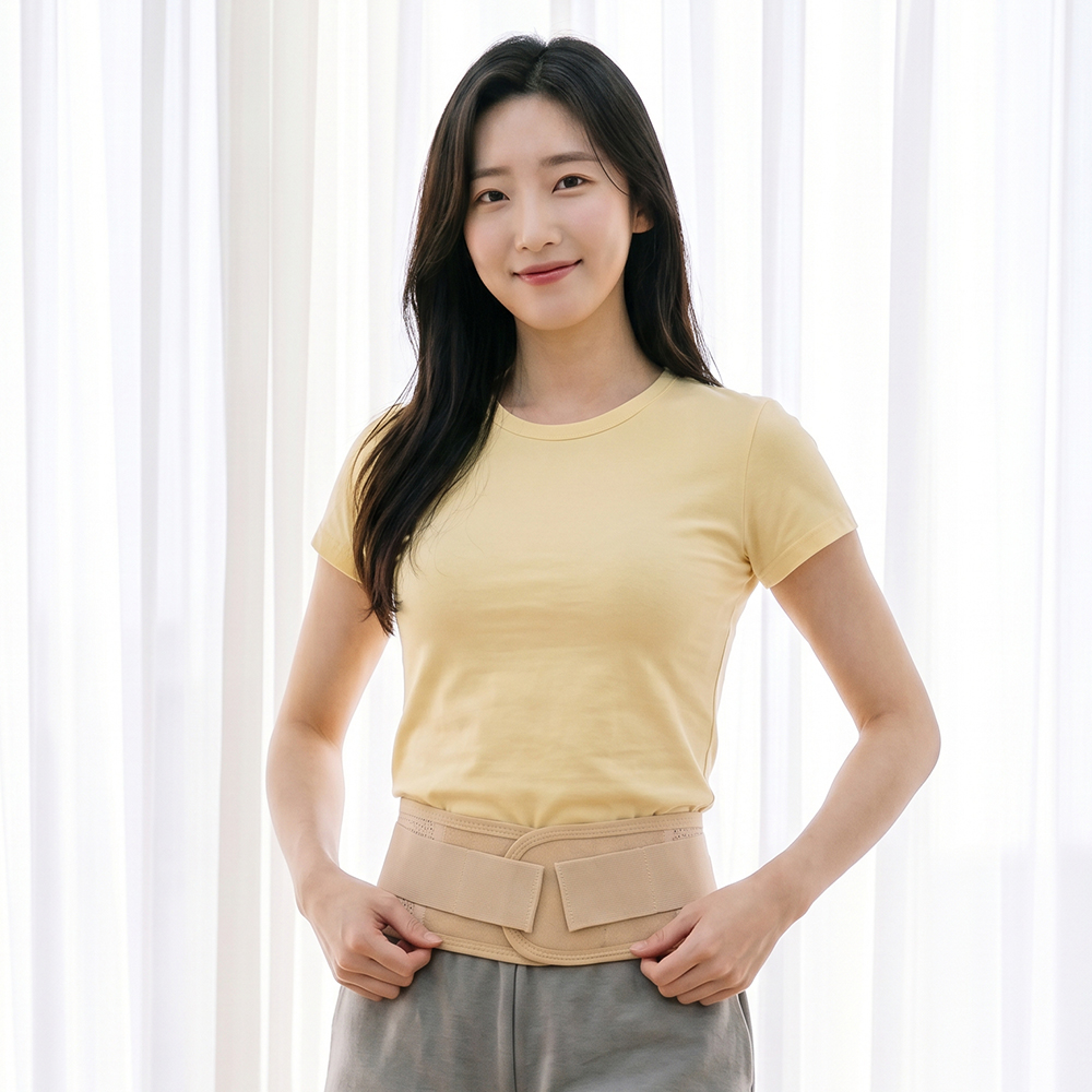 CB-M466 4인치 살색 골반 교정 허리보호대 이중압박 - 상품 이미지