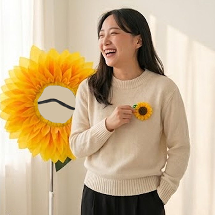 생일축하 대형 해바라기 꽃장식 생일 파티 이벤트 70cm - 상세 이미지 3