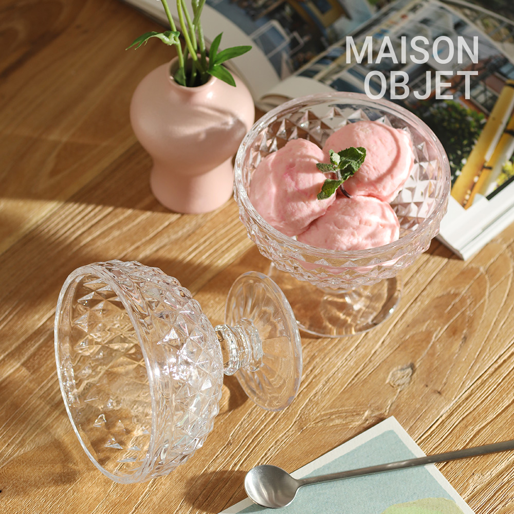 2+2 몬즈 보스톤 유리 고블렛 디저트볼 요거트볼 400ml (총4P) - 상세 이미지 2