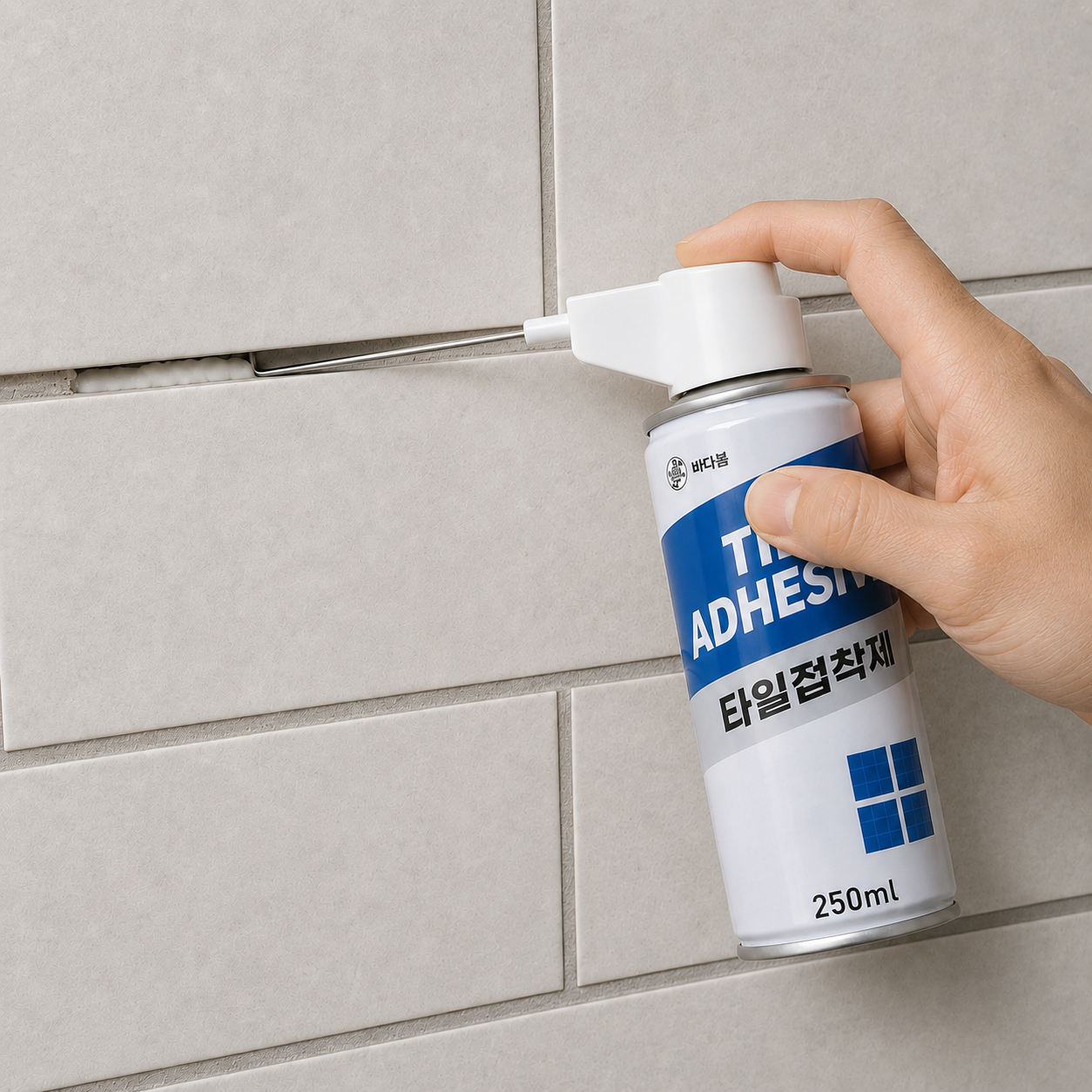 타일보수제 타일 접착제 본드 스프레이 욕실 에폭시 금간 들뜬 깨진 틈새 650ml, 1개 - 상세 이미지 3