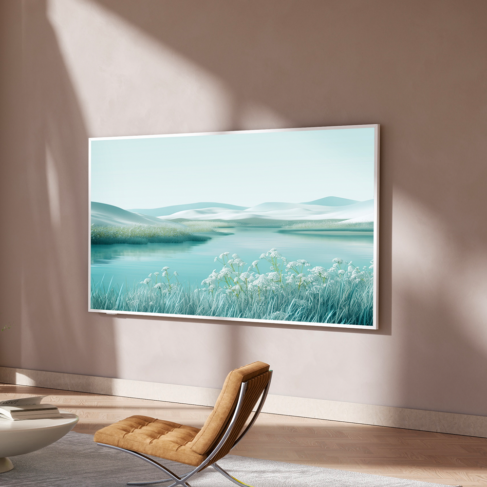 TCL 4K QLED 프레임 TV A300W, 벽걸이형 X 85인치(216cm) 정면 제품 사진