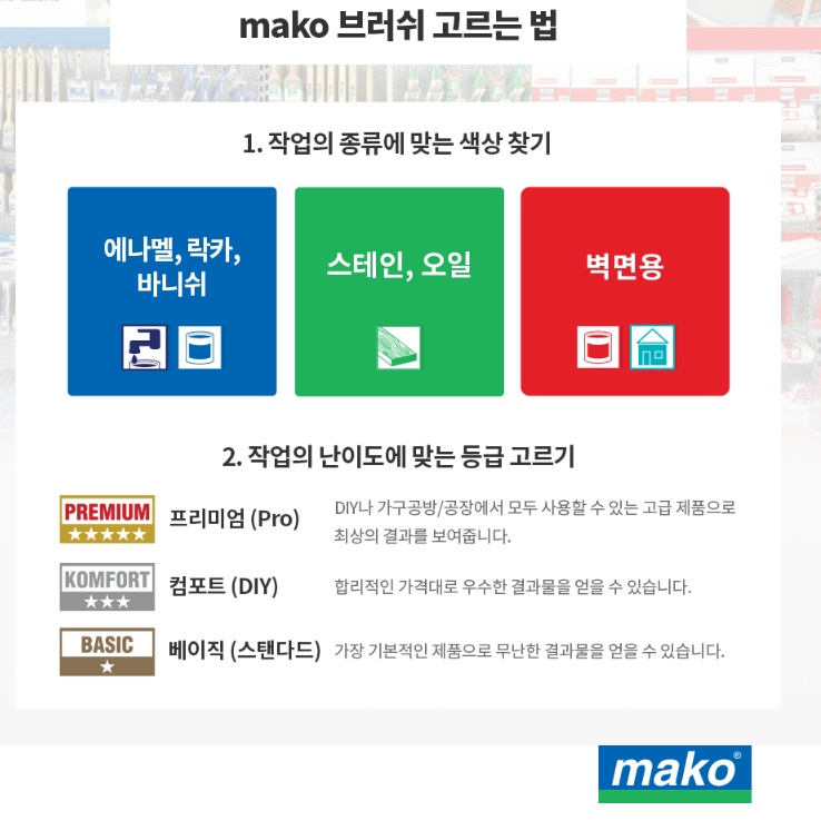 페인트붓 페인트브러쉬 마코 에나멜 블록 브러쉬 프리미엄 100mm 이미지 6