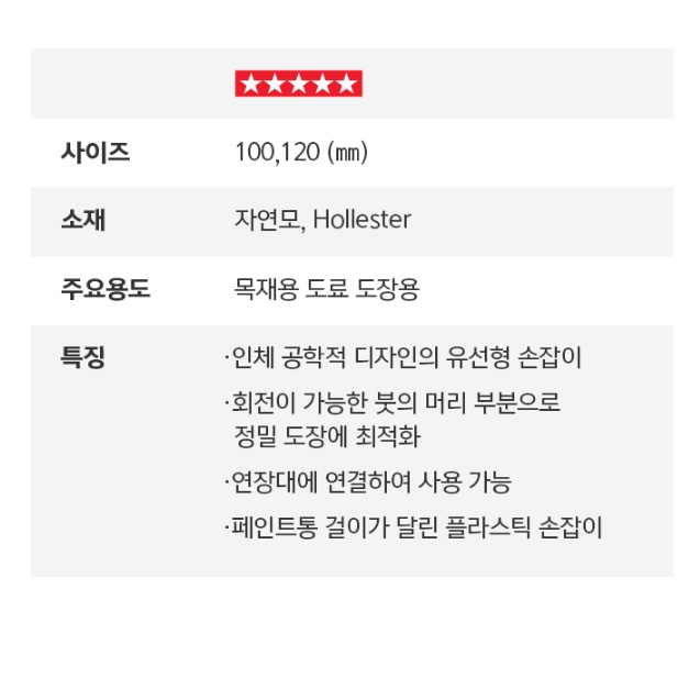 페인트브러쉬 페인트붓 마코 우드케어 Pro 블록 브러쉬 100mm - 상세 이미지 5