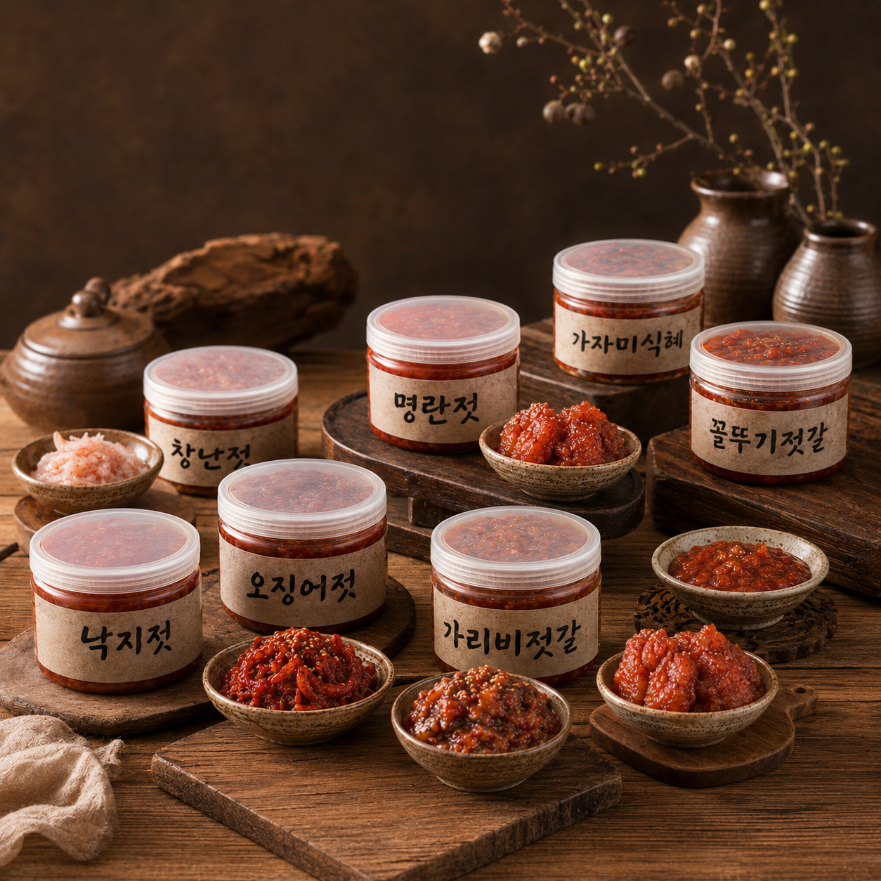 젓갈 500g 무색소명란 양념낙지오징어창난젓 가자미식혜 꼴뚜기젓갈 파지명란 황석어젓 - 상품 이미지