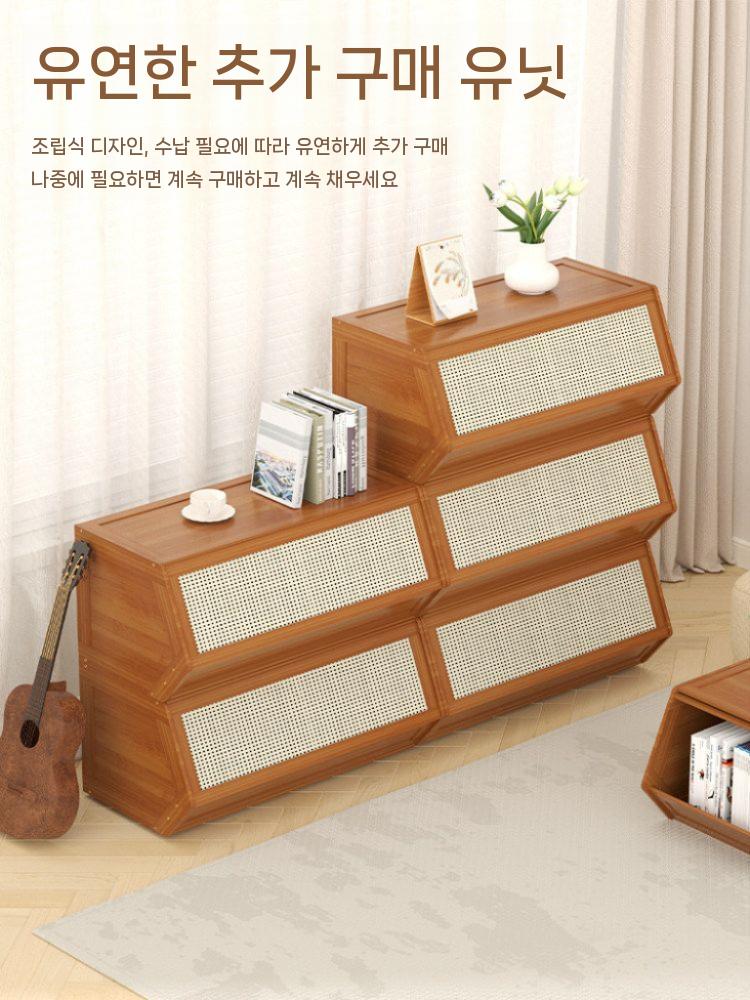 원목 수납함 보관함 소품정리함 정리 보관 박스 수납 35cm 이미지 6