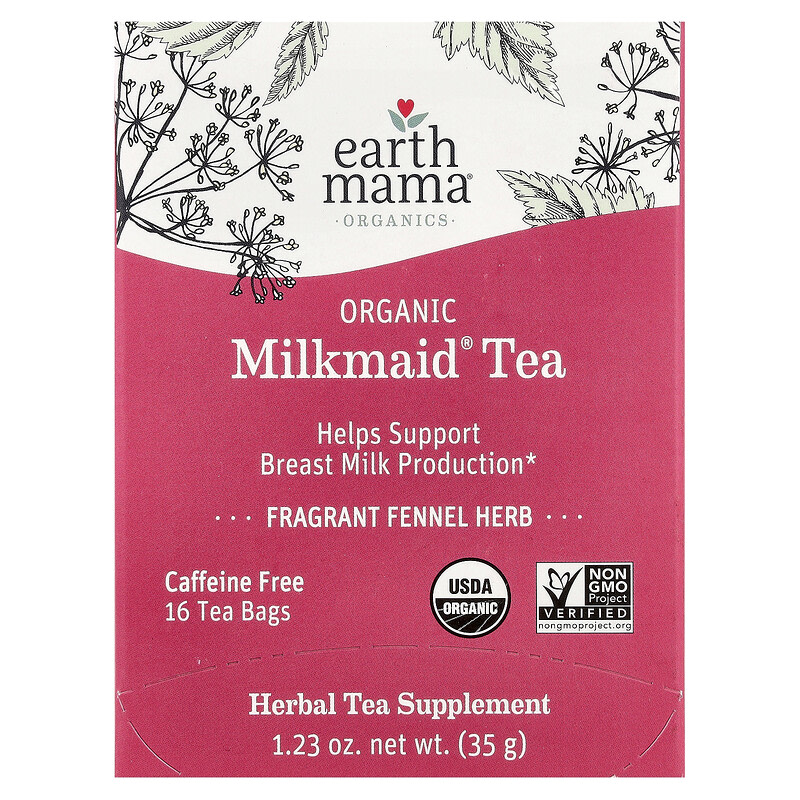 얼스마마앤젤베이비 USDA Milk메이드 차 향긋한 회향 허브 16개입, 5개 - 상세 이미지 2