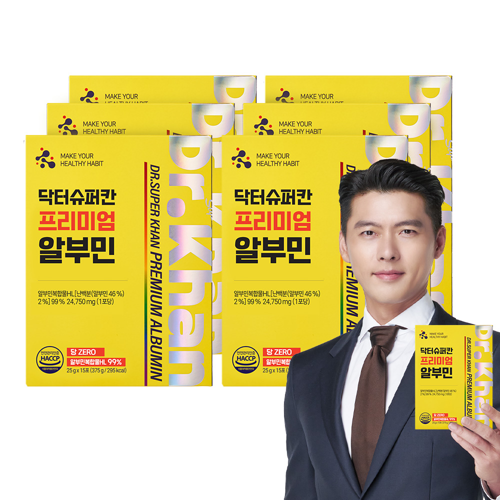 닥터슈퍼칸 프리미엄 알부민 마시는알부민 스틱 난백 15포, 6개 - 상품 이미지