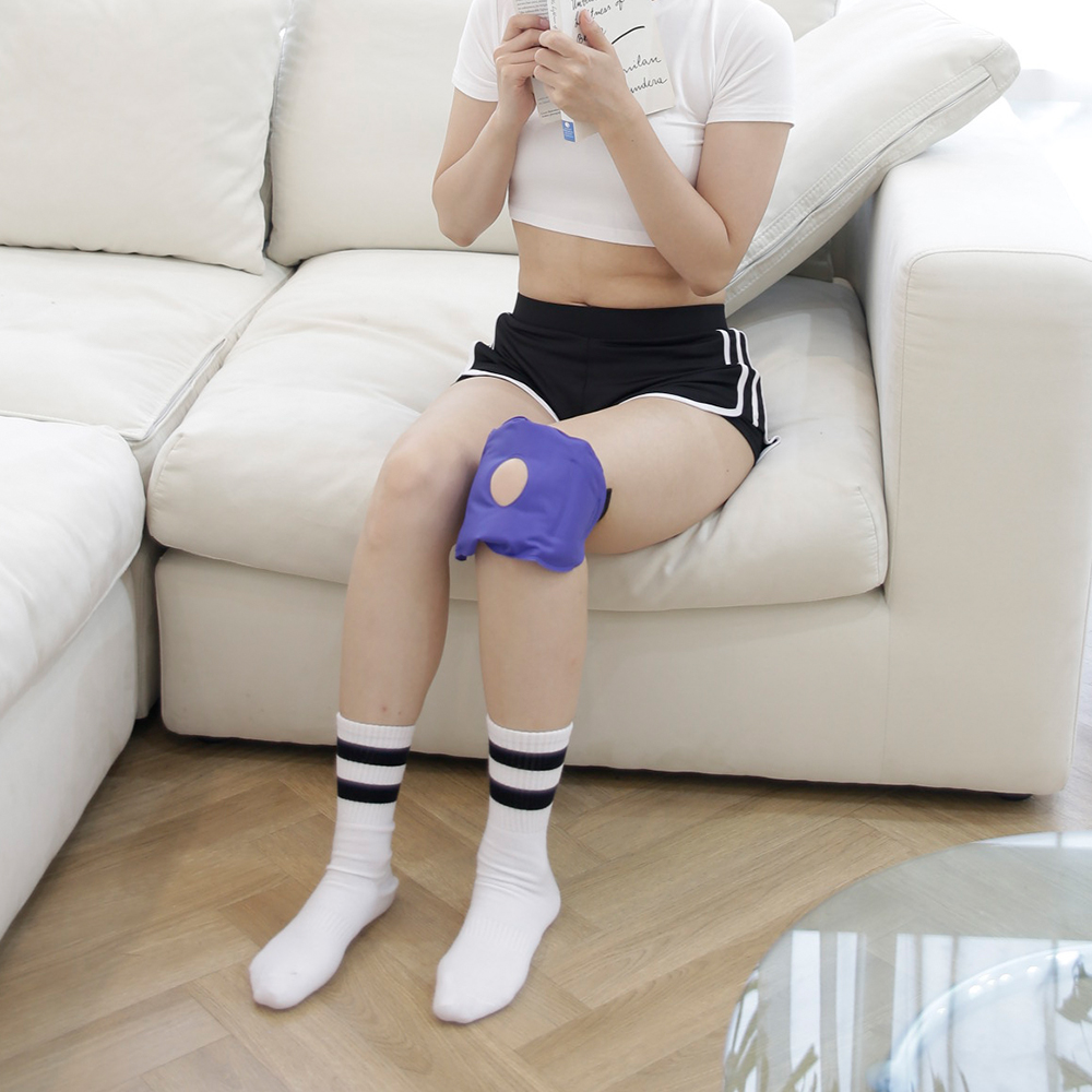 무릎찜질팩 냉온겸용 무릎전용 프리미엄찜질팩 벨크로 조절가능 밀착 - 상세 이미지 4