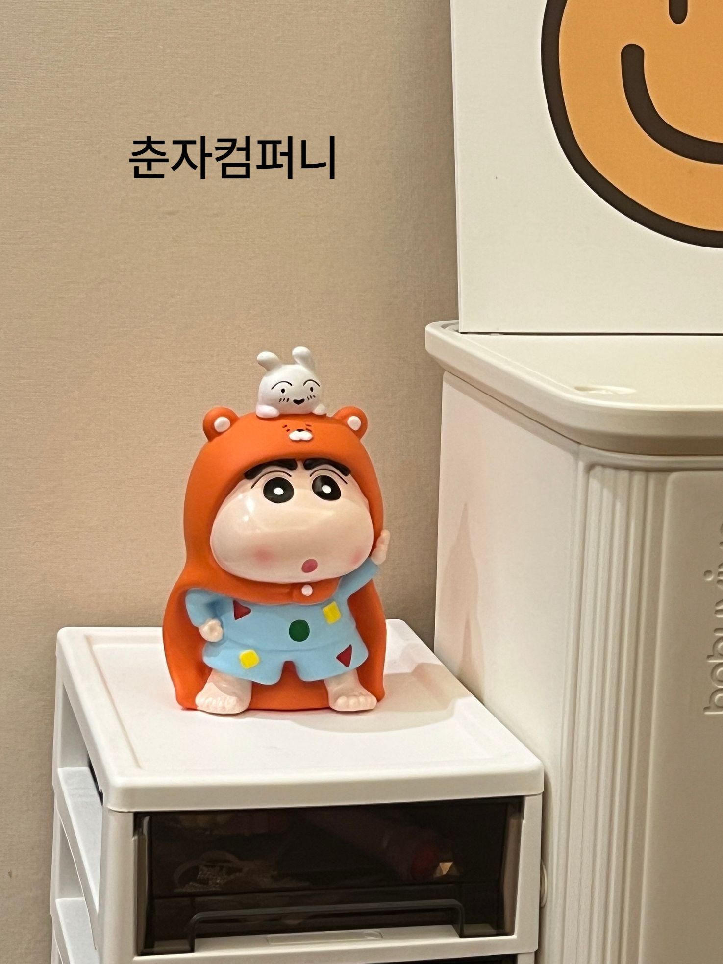 짱구 피규어 캐릭터 인테리어 소품 거실 테이블 장식 저금통 굿즈 크레용 신짱 춘자컴퍼니 목욕 신노스케 12cm - 상세 이미지 3