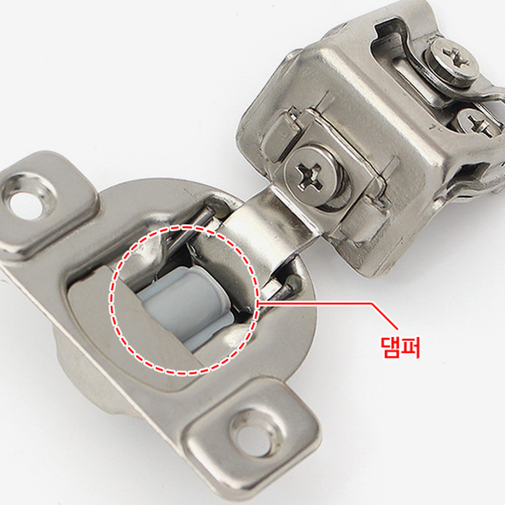 가구철물 댐퍼경첩 문닫힘방지 소프트클로징경첩 싱크대용 문틀두께18mm - 상세 이미지 5