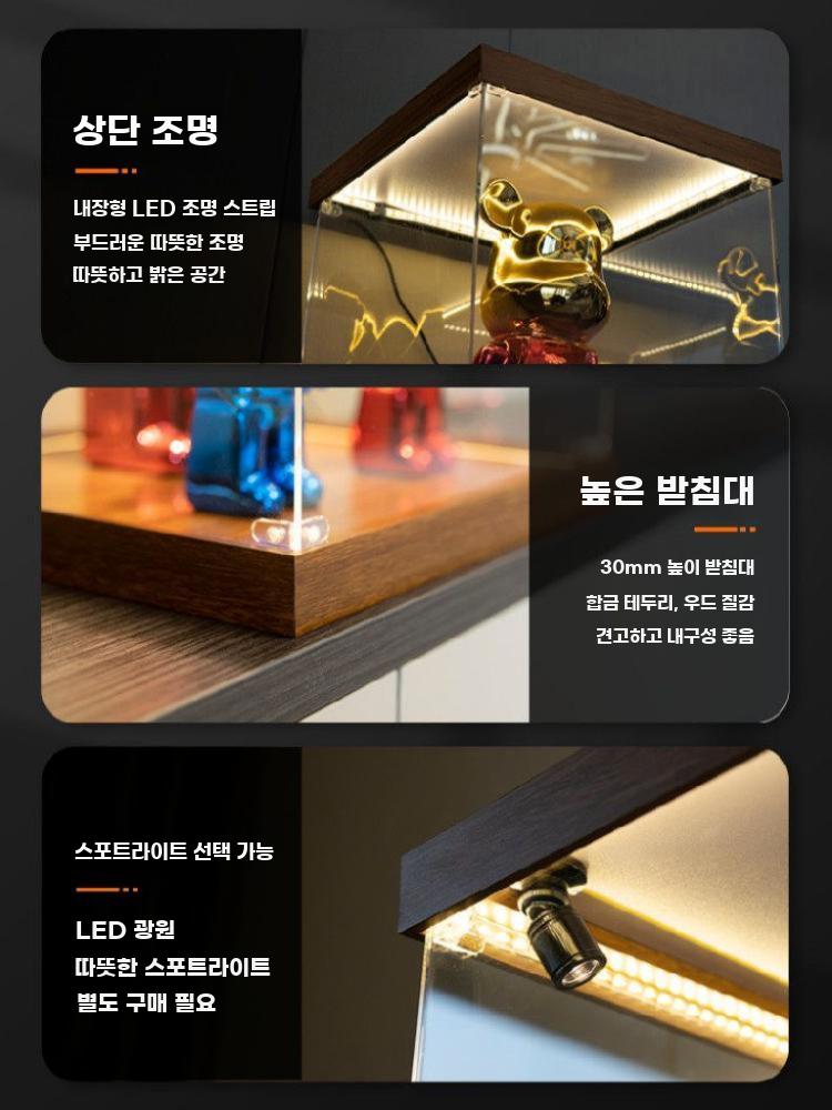 피규어 아크릴상자 진열대 아크릴 진열장 투명 디스플레이 20cm 15cm 20cm - 상세 이미지 4