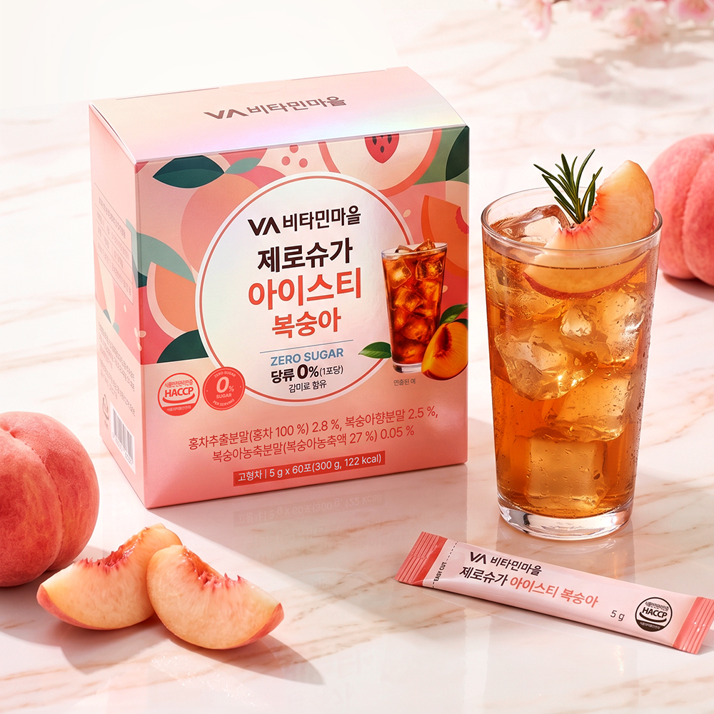 비타민마을 제로슈가 아이스티 복숭아, 60개입, 1개 이미지 8