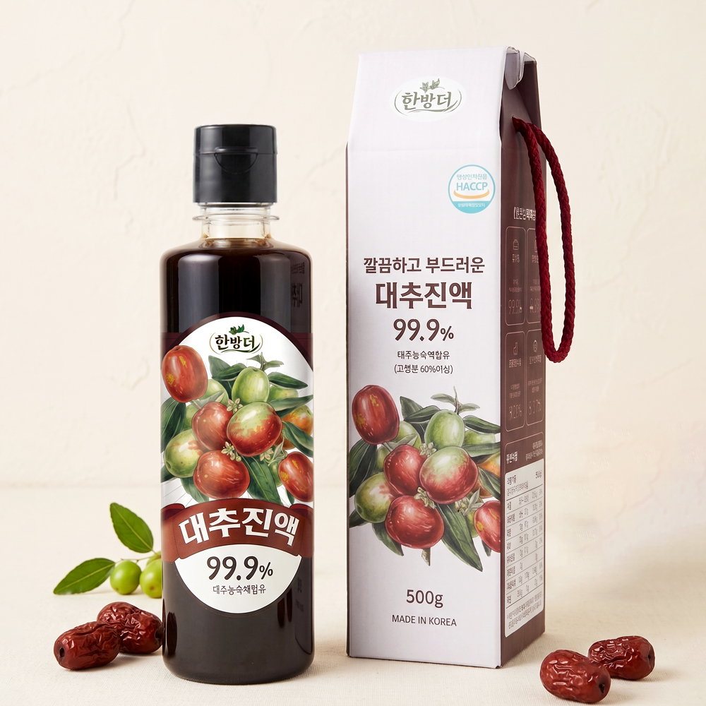 대추진액 99.9% 설탕 무첨가 농축액 엑기스 대추차 국내산 500g, 1개 - 상품 이미지