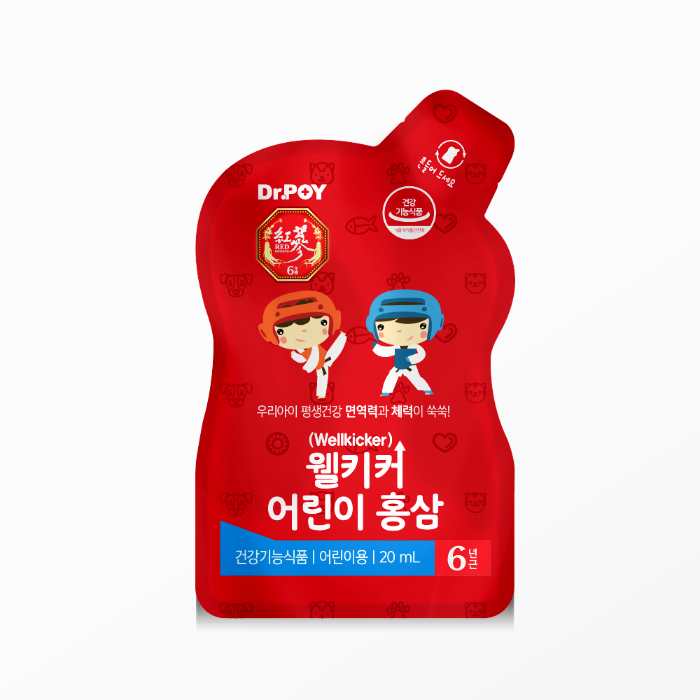 (2개월분) 닥터포이 웰키커 어린이 홍삼 두돌 아기 아이 유아 키즈 홍삼정 30포, 2개 - 상세 이미지 2
