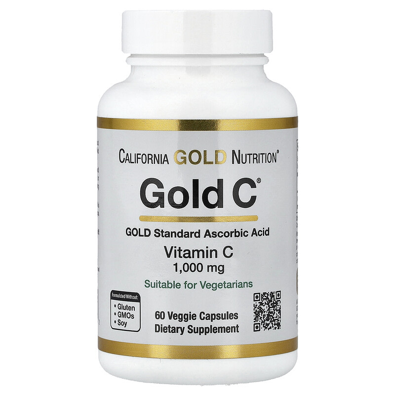캘리포니아골드뉴트리션 Gold C USP 등급 비타민C 1000mg 60캡슐, 1개 - 상품 이미지