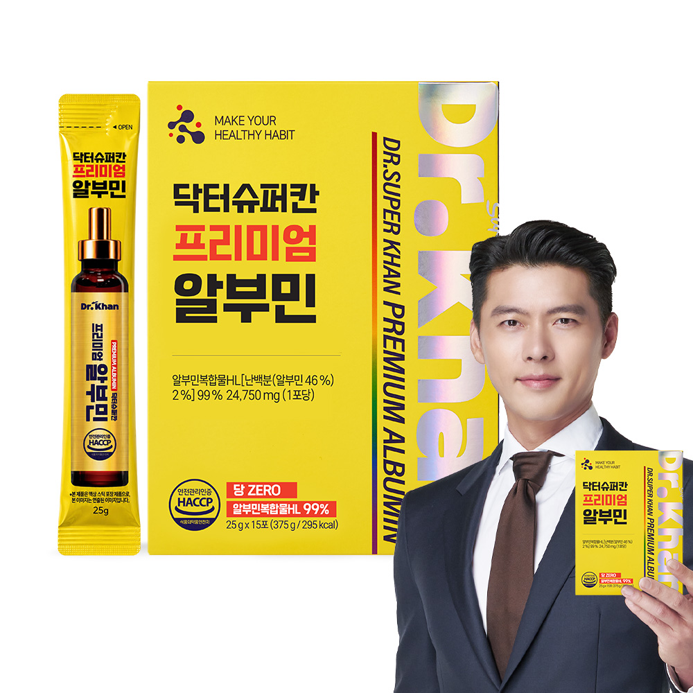 닥터슈퍼칸 프리미엄 알부민 마시는알부민 스틱 난백 15포, 1개 - 상품 이미지