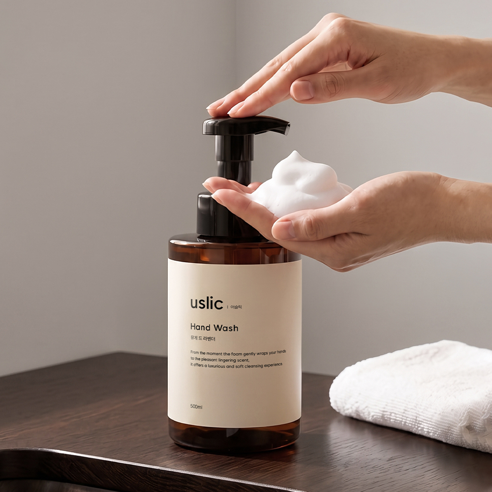 어슬릭 퍼퓸핸드워시 선물 손세정제 물비누 블랑 드 베이비파우더, 500ml, 2개 이미지 6