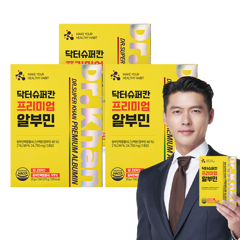 닥터슈퍼칸 프리미엄 알부민 마시는알부민 스틱 난백 15포, 3개 - 상품 이미지