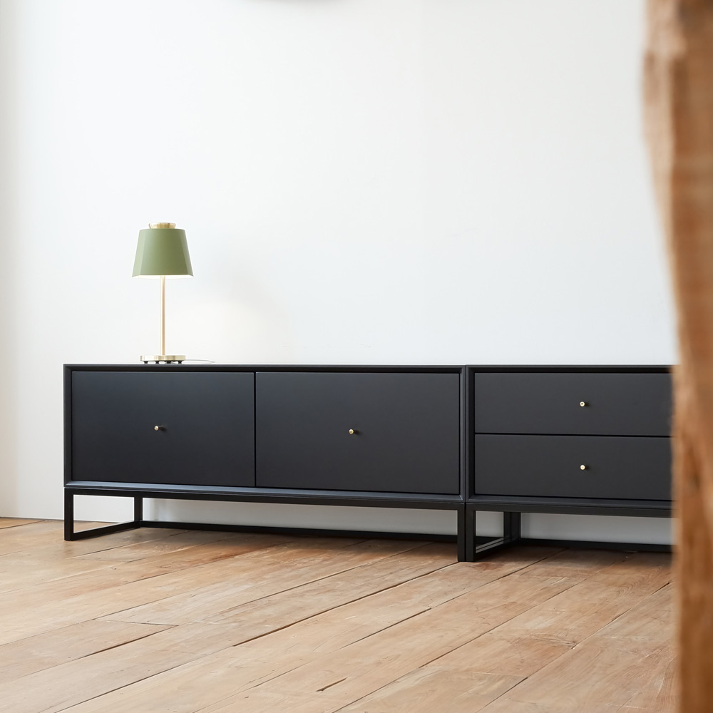엠블나인 N5 1200 거실장 거실수납장 TV장 Onyx Black - 상세 이미지 4
