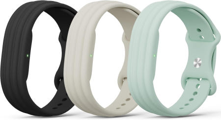 [해외]Hexasider 실리콘 스트랩 3개 팩 Google Fitbit Air 밴드 지원 밴드용 조절 가능한 스포츠 리스트밴드 남녀공용 방한 방수 Black + Starlight