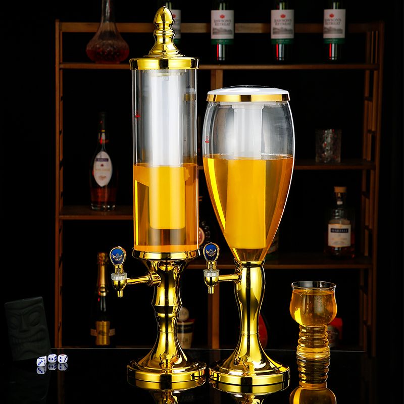 맥주 타워 디스펜서 대용량 소맥 케그 스탠드 업소용 쏘맥 1.5L 실버 라운 - 상세 이미지 3