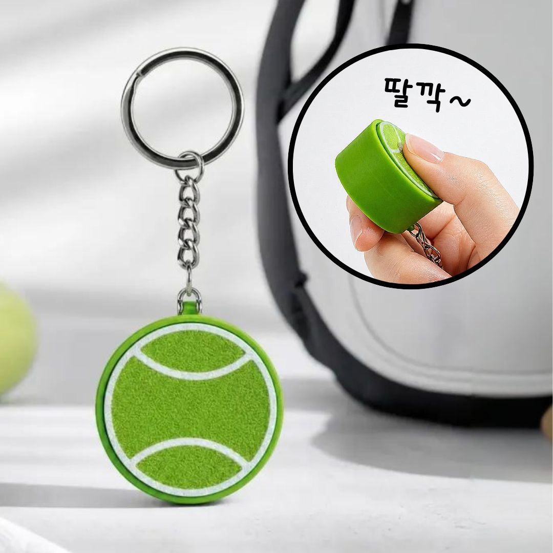 스포츠 클리커 키링 3D 키캡 딸깍이 야구 축구 농구 테니스 공 동호회 응원 열쇠고리 굿즈 - 상세 이미지 2