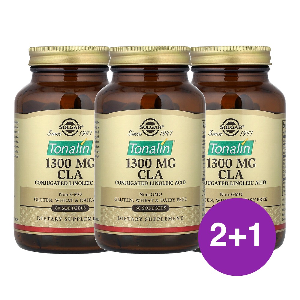 솔가 Tonalin CLA 1300mg 60캡슐, 3개 - 상품 이미지